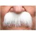 Off-White Faux Fur Costume Moustache, 8.5 x 4.5 cm