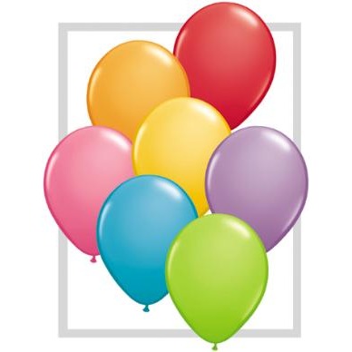 Qualatex 5-Inch Festive Assortment Latex Balloons, 100 Count