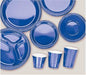 Bright Royal Blue 10-Inch Divided Plastic Plates, 20 Count