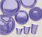 New Purple 10-Inch Divided Plastic Plates, 20 Count