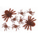 Brown Fuzzy Spider Family Halloween Decorations, 8 Count
