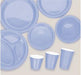 Pastel Blue 10-Inch Divided Plastic Plates, 20 Count