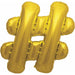 34-Inch Gold Hashtag Symbol Balloon