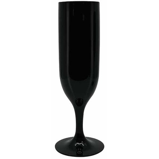 Black Reusable Champagne Glasses, 2 Pack