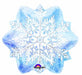 Let It Snowflake Shaped Foil Balloon, 18 Inch