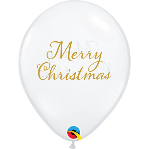 11" Merry Christmas Simply Clear Balloons (50-Pack)