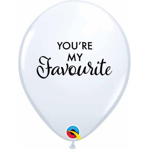 11" You're My Favorite White Balloons (50-Pack)