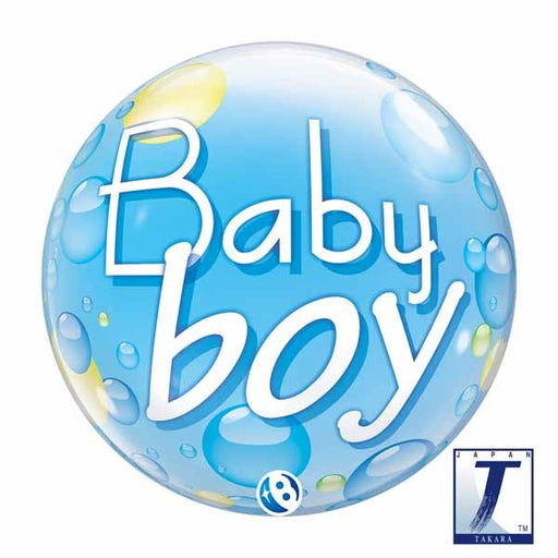 Baby Boy Blue 22-Inch Bubble Balloon