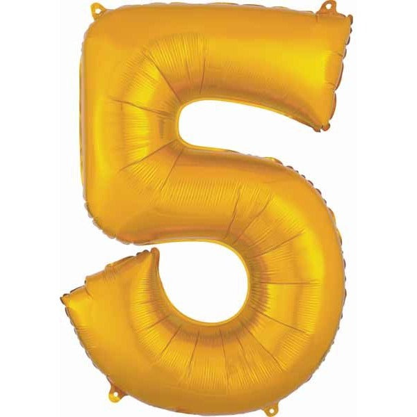 Anagram 34-Inch Gold Number 5 Foil Balloon