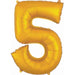 Anagram 34-Inch Gold Number 5 Foil Balloon