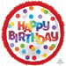 Dots of Color Birthday Doo Dad Foil Balloon