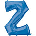 Blue Letter Z Balloon, 34 Inch