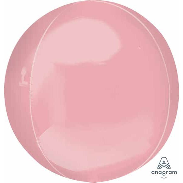 Pastel Pink Orbz Foil Balloon, 16 Inch