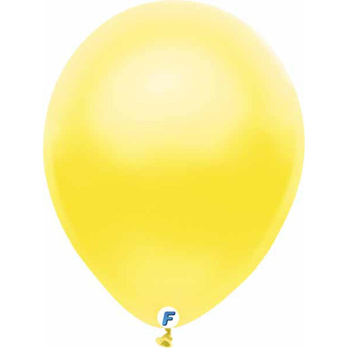 12" Pearl Yellow Latex Balloons (100 Pack)