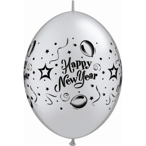 12" Silver Qlink Balloons - Pack Of 50 For New Year'S Party