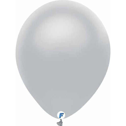 "12" Silver Balloons - Pack Of 50"