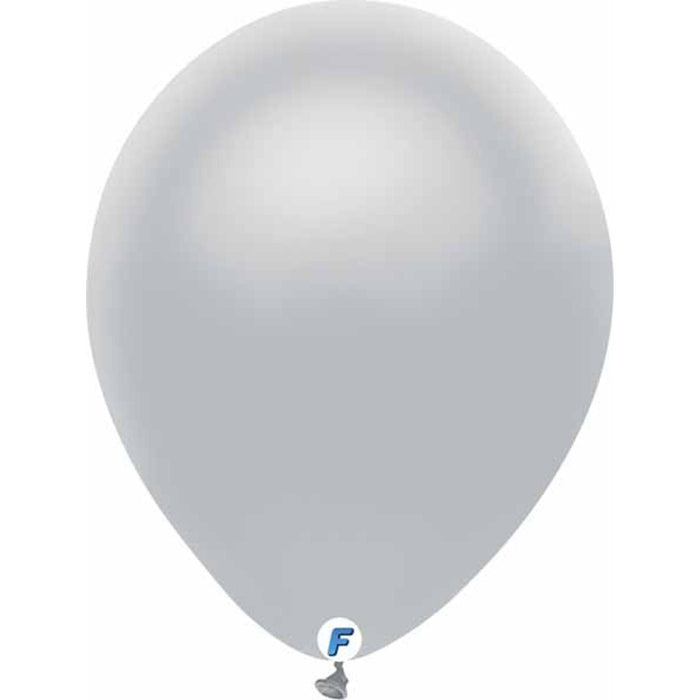 "12" Silver Balloons - Pack Of 50"