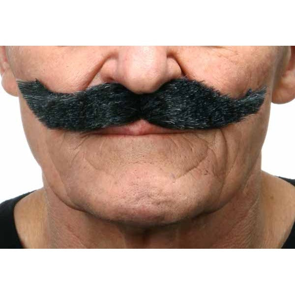 MOUSTACHE BLACK GREY 13.5 CM X 3 CM