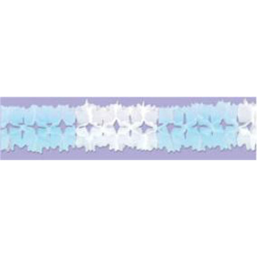 "14.5' Light Blue And White Pageant Garland"