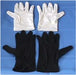 8.5 Inch Plain White Polyester Costume Gloves