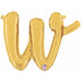 "14" Gold Script Letter W"