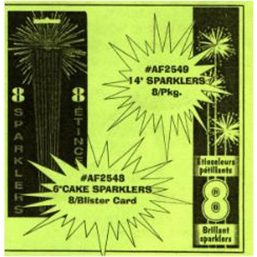 14" Sparklers - Pack Of 8 (72 Packs/Case)