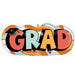 Groovy Grad 30-Inch Shaped Foil Balloon