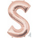 35 Inch Rose Gold Letter S Balloon