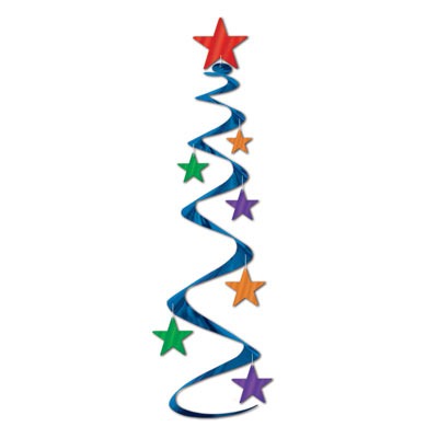 STAR WHIRLS (3 PK) MULTI COLOR 30"
