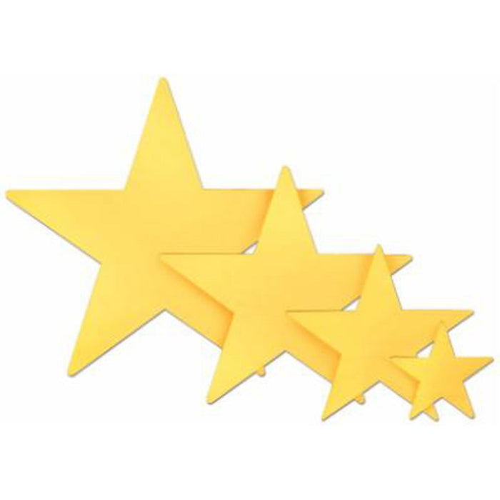 15" Foil Star Bulk Gold Pack Of Six