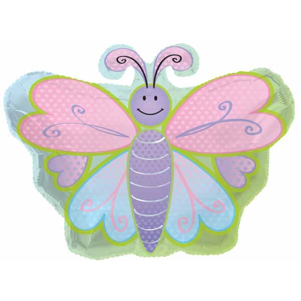 10 Inch Pastel Butterfly Mini Foil Balloon
