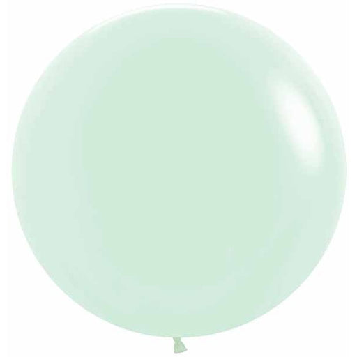 Pastel Matte Green 24-Inch Latex Balloons, 10 Count