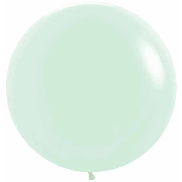 Pastel Matte Green 24-Inch Latex Balloons, 10 Count