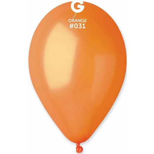 Gemar 12-Inch Metallic Orange #031 Latex Balloons, 50 Count