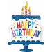 Happy Birthday Tiered Cake Foil Balloon, 29 Inch