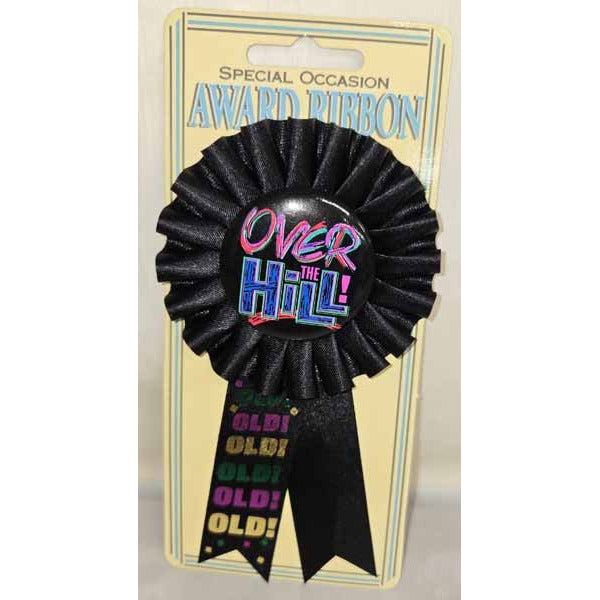 Over the Hill Birthday Award Ribbon