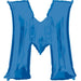 Blue Letter M Balloon, 33 Inch
