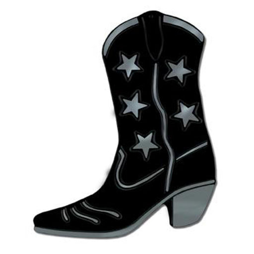 "16" Foil Cowboy Boot Silhouette - Black (Blk)"