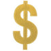 16" Gold Foil Dollar Sign Silhouette (Bulk)