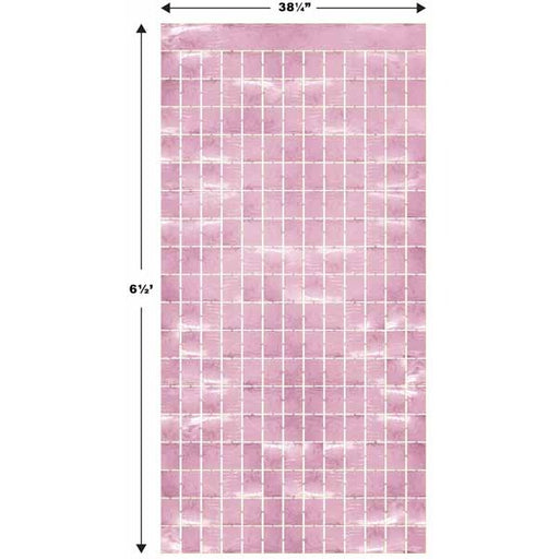 SQUARE CURTAIN PINK 6'6"X3'2.25" 1/PKG