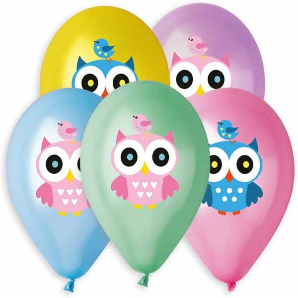 GEMAR 13" SWEET OWL METALLIC ASSTD 50/BG