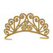 Gold Glittered Tiara with 2 Attachable Combs