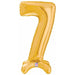 Gold Number 7 Megaloon Stand-Up Balloon, 25 Inch