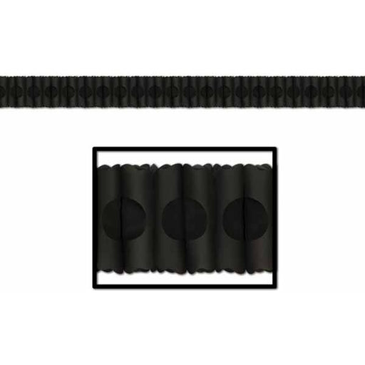 Black Tissue Garland, 5.5 Inches x 12 Feet