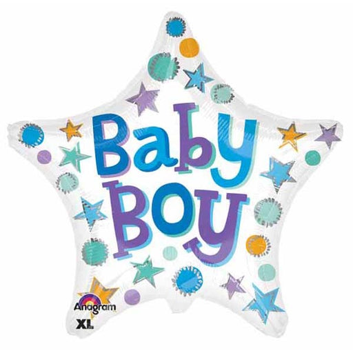 Baby Boy Star 18-Inch Foil Balloon