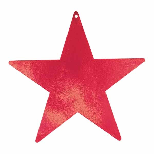 Red Foil Star Decoration, 5 Inch