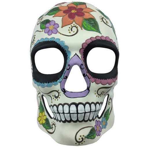 Day of the Dead Floral Print Full Face Mask