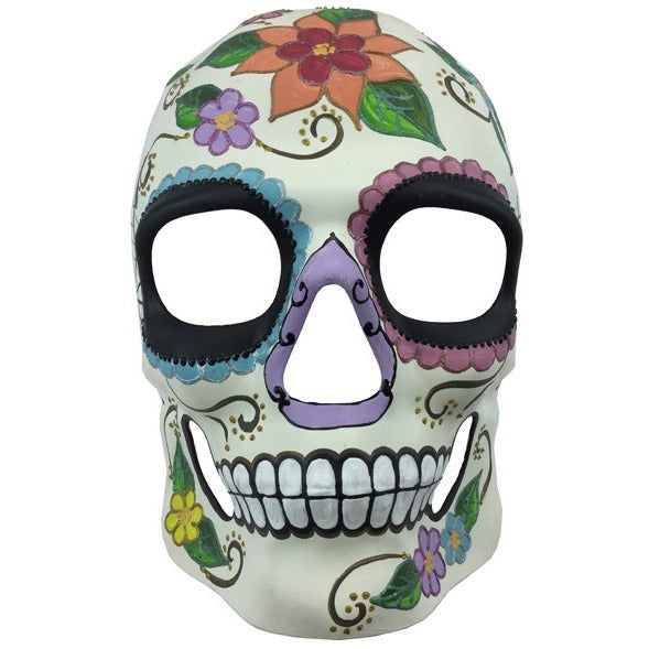 Day of the Dead Floral Print Full Face Mask