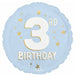 Little Mister 3rd Birthday 18-Inch Round Foil Balloon