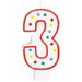 5-Inch Number 3 Birthday Candle